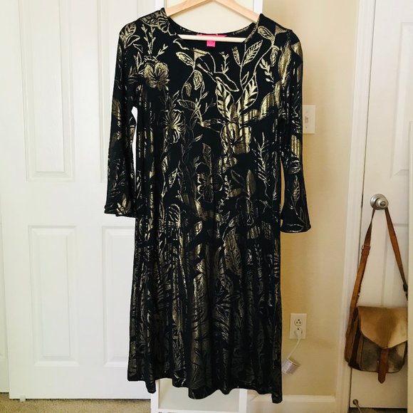 lilly pulitzer ophelia metallic swing dress